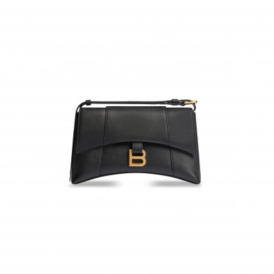 BALENCIAGA SMALL DOWN TOWN SHOULDER BAG IN BLACK 6164461SZAY1000 (25.4*16*8.4cm)